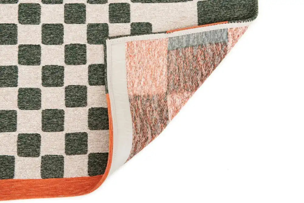 Louis de Poortere chess 9339 chess deep green Green Living Room  Rug.