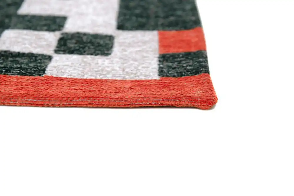 Louis de Poortere chess 9339 chess deep green Green Living Room  Rug.