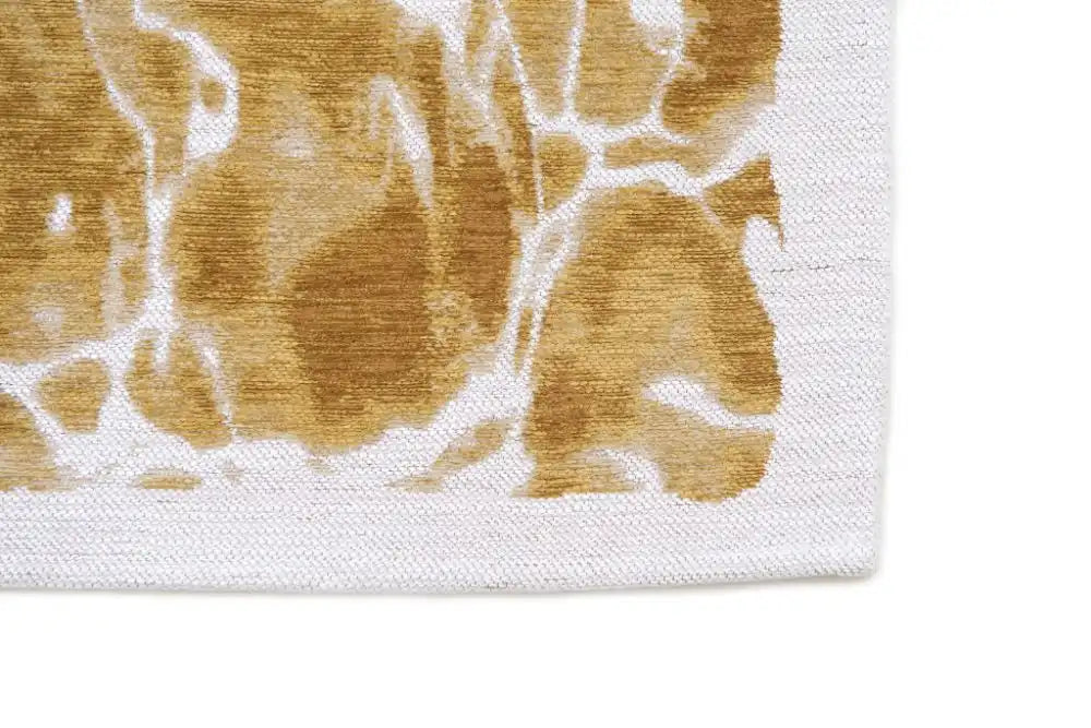 Louis de Poortere swim 9349 swim saffron Yellow, Orange Living Room Flat Weave Rug.