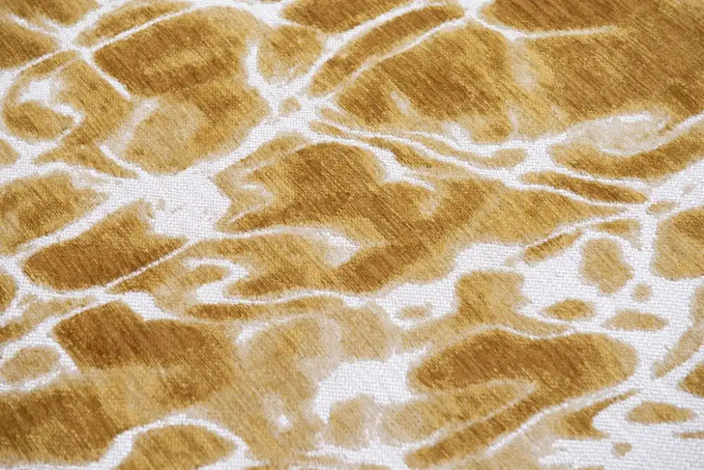 Louis de Poortere swim 9349 swim saffron Yellow, Orange Living Room Flat Weave Rug.