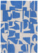 Louis de Poortere papercut 9358 papercut campanula Blue, Ivory Living Room Geometric Rug.