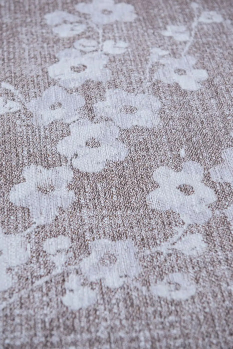 Louis de Poortere sakura 9373 sakura morning mist Beige Living Room Floral Rug.