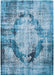 Louis de Poortere kirman 9374 kirman storm Blue Living Room  Rug.