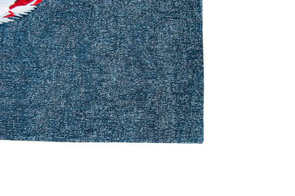 Louis de Poortere pop by louis 9390 koi japanese pond Blue, Multicoloured Living Room Flat Weave Rug.