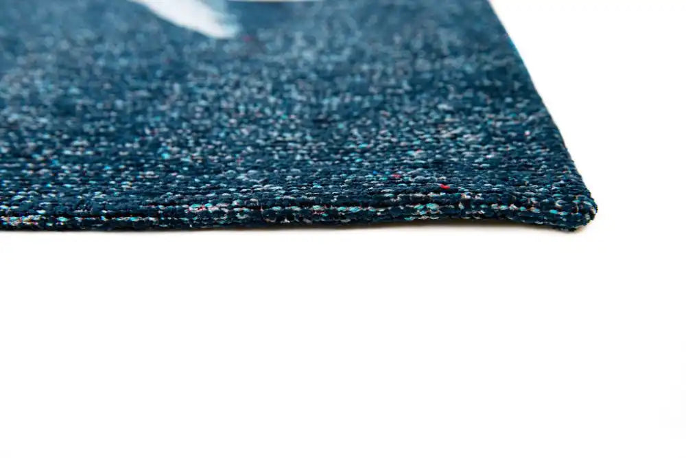 Louis de Poortere pop by louis 9390 koi japanese pond Blue, Multicoloured Living Room Flat Weave Rug.