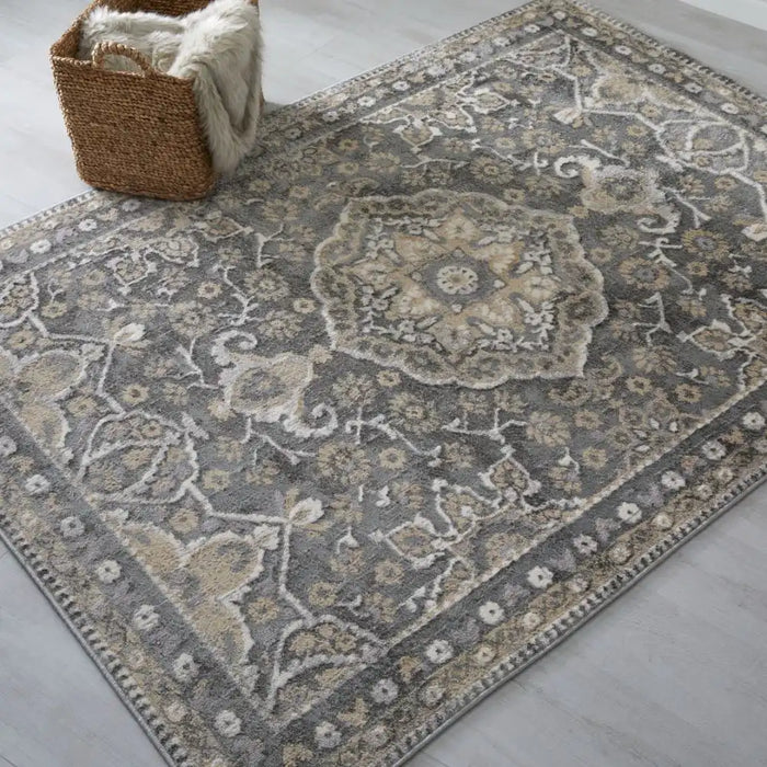 Oriental Weavers zoe 9e multi Grey, Multicoloured Living Room Geometric Rug.