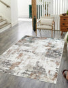 Likewise Matting toyko abstract rust Beige, Orange Living Room Geometric Rug.