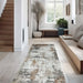 Likewise Matting toyko abstract rust Beige, Orange Living Room Geometric Rug.