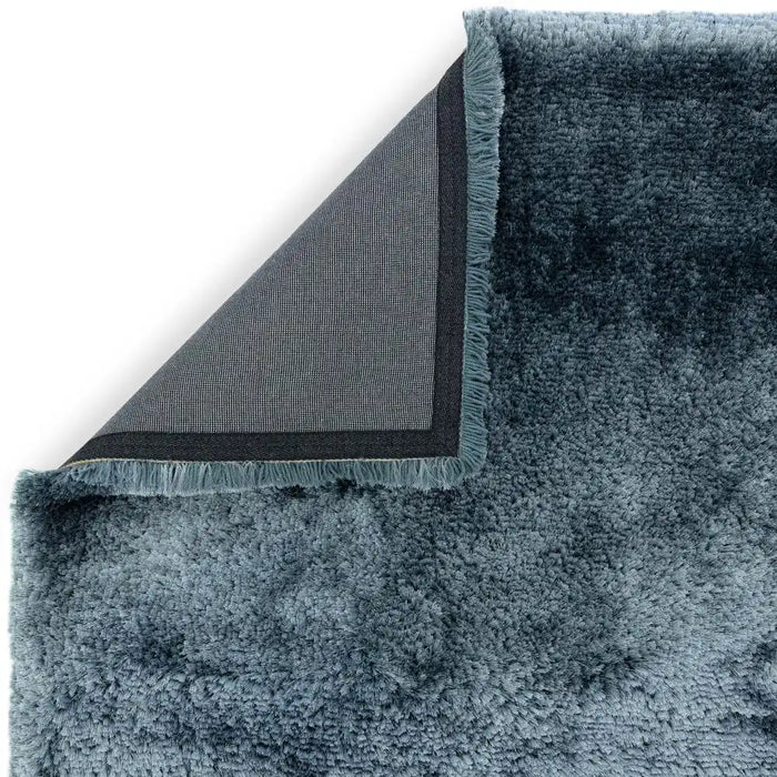 Asiatic plush air force blue Blue Living Room Shaggy Rug.
