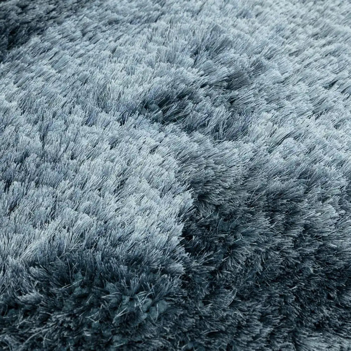 Asiatic plush air force blue Blue Living Room Shaggy Rug.