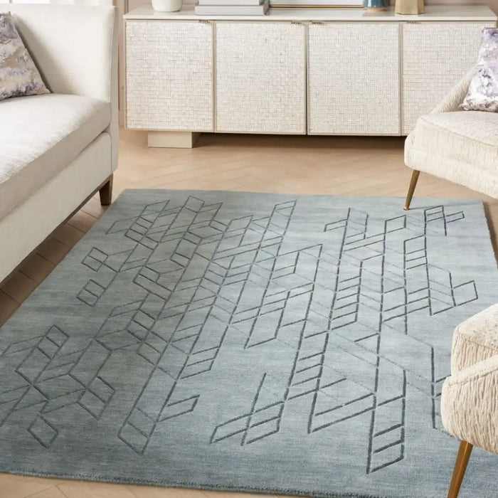 Nourison alessia ale 01 blue Blue Living Room  Rug.