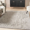 Nourison alessia ale 01 grey Grey Living Room  Rug.