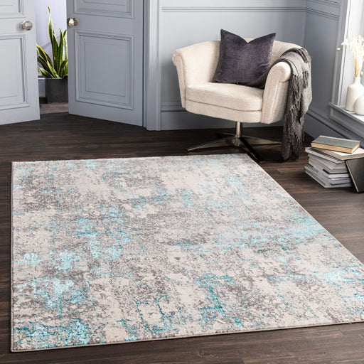 Surya lsr allegra 2316 turquoise Grey Living Room  Rug.
