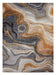 Concept Looms amara ama107 blue bronze Grey, Ivory, Orange Living Room  Rug.