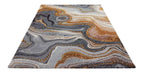 Concept Looms amara ama107 blue bronze Grey, Ivory, Orange Living Room  Rug.