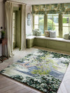 Sanderson sanderson ancient canopy forest green 146708 Green Living Room Wool Rug.