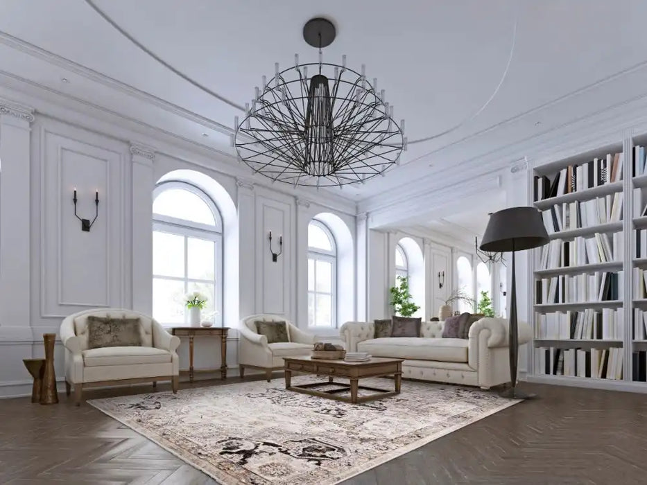 Asiatic sovereign antique medallion 002 Grey Living Room Flat Weave Rug.
