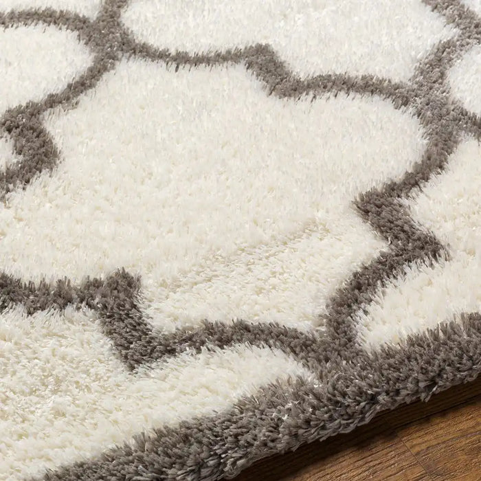 Surya marina arabella 2314 cream Grey, Cream Living Room Shaggy Rug.