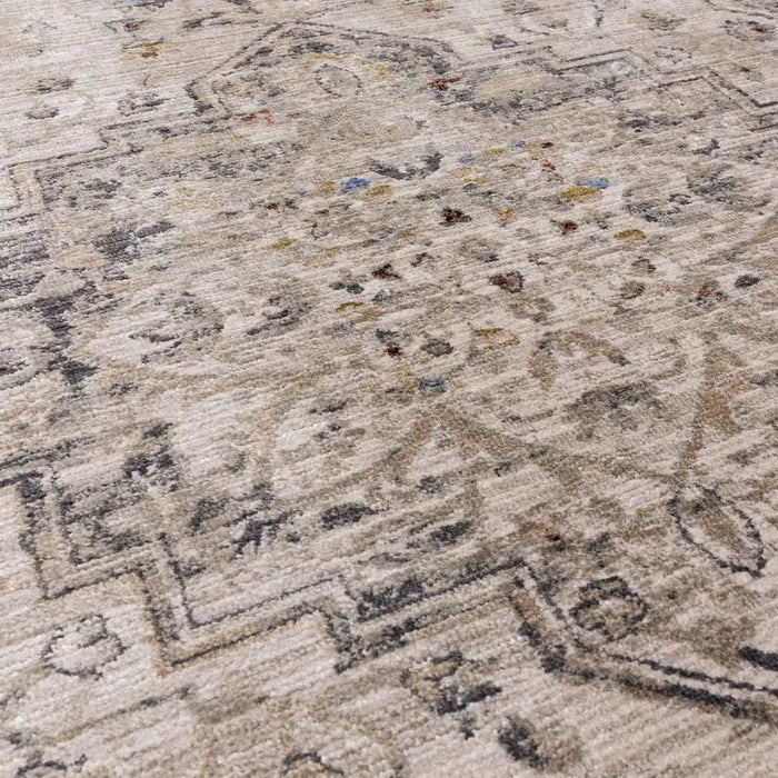Asiatic sovereign ash medallion 06 Beige Living Room Flat Weave Rug.