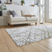 Think Rugs artemis b8403a gold silver Grey, Yellow Living Room Geometric Rug.