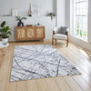 Think Rugs artemis b8403a silver Grey Living Room Geometric Rug.