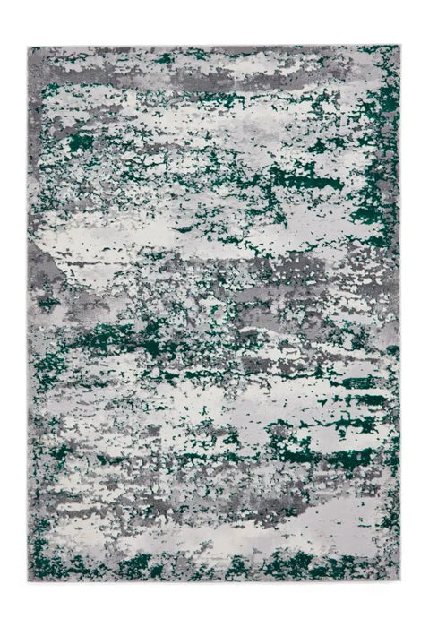 Think Rugs artemis b9289a green Green, Grey Living Room Geometric Rug.