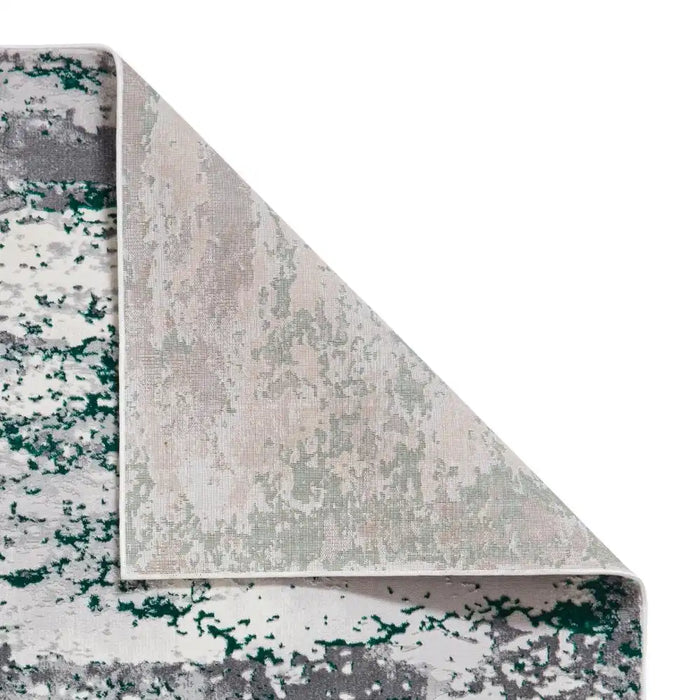 Think Rugs artemis b9289a green Green, Grey Living Room Geometric Rug.