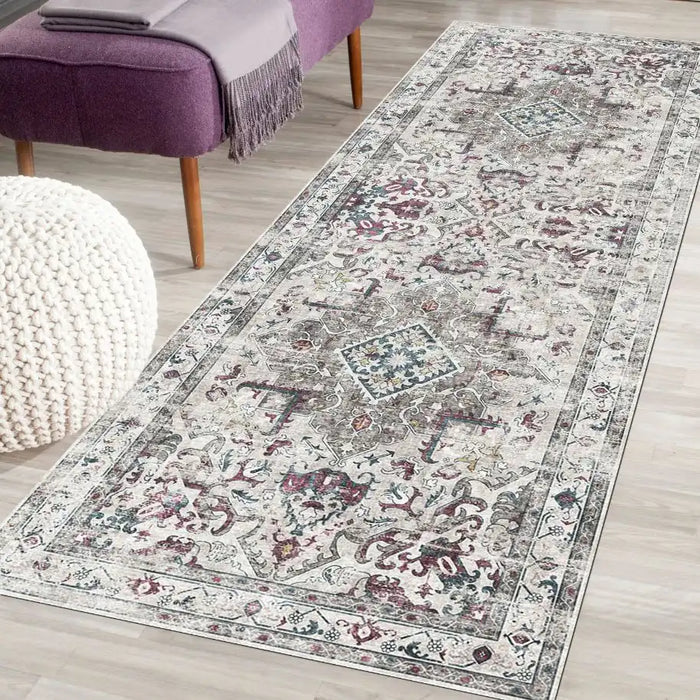 Likewise Matting silk road washable bahala Multicoloured Living Room Washable Rug.