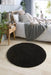 My Mats buddy black Black Living Room Shaggy Rug.