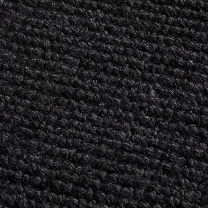 Esselle whitefield boucle black Black Living Room Natural Fibre Rug.