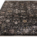 Asiatic sovereign black vintage floral 01 Black Living Room Flat Weave Rug.
