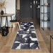 Likewise Matting faux hide black white patchwork Black, Cream Living Room  Rug.
