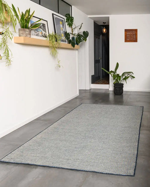 Woven Edge wanderlust blue lagoon Blue, Multicoloured Living Room  Rug.