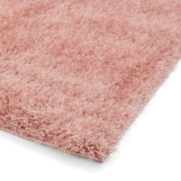 Think Rugs lux shaggy blush Pink Living Room Shaggy Rug.