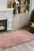 Homemaker luxury faux fur blush Pink Living Room Shaggy Rug.