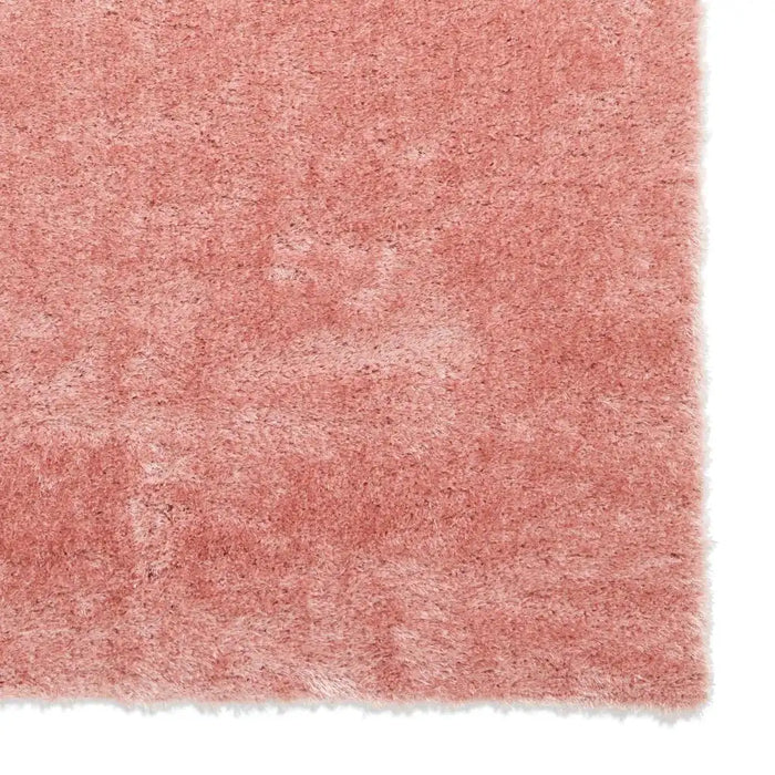 Think Rugs lux shaggy blush Pink Living Room Shaggy Rug.