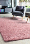 Homemaker jazz shaggy blush pink Pink Living Room Shaggy Rug.