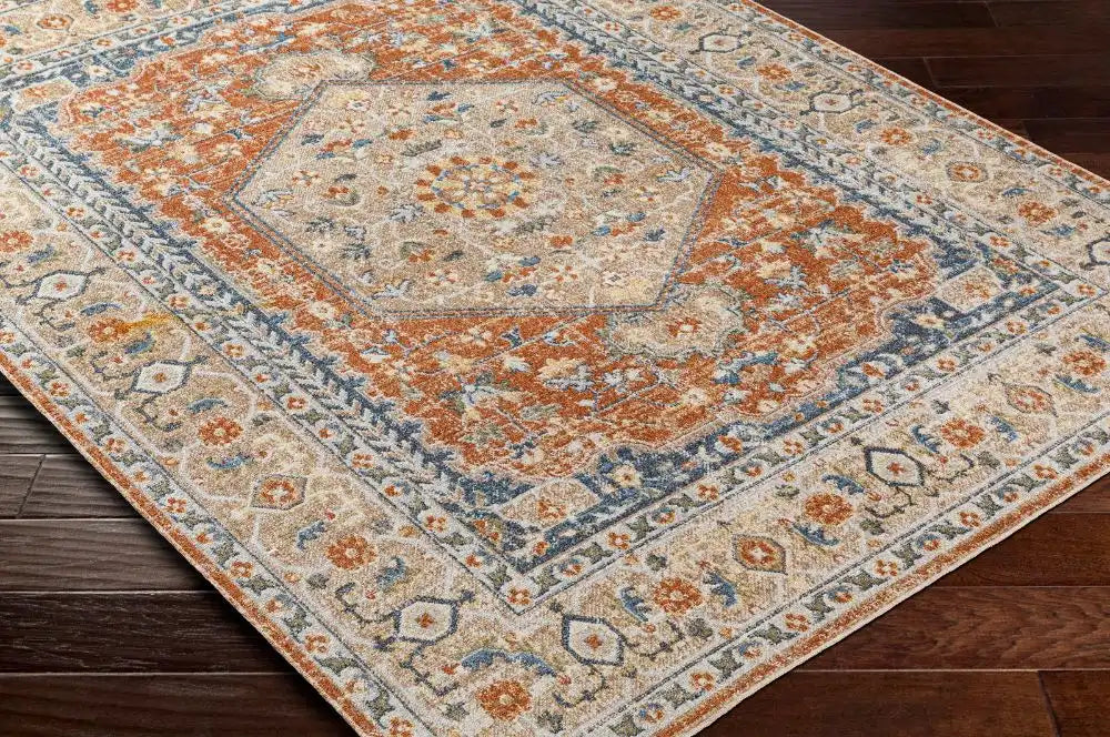Surya lll boka 2306 copper Orange Living Room Geometric Rug.