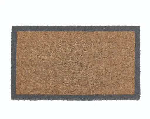 My Mats printed coir border Brown Outdoor  Natural Fibre Rug.