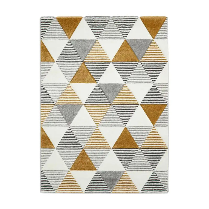 Think Rugs brooklyn brk15 grey yellow Grey, Yellow Living Room  Rug.