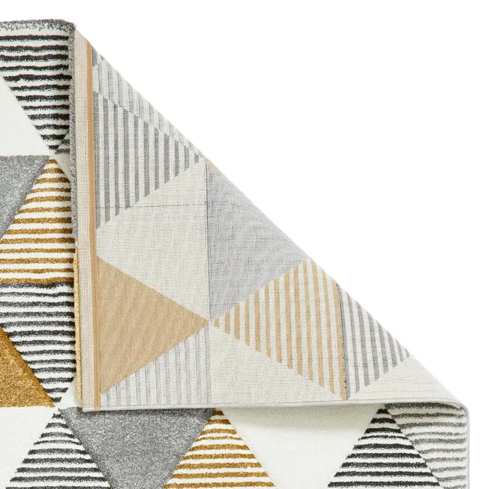 Think Rugs brooklyn brk15 grey yellow Grey, Yellow Living Room  Rug.