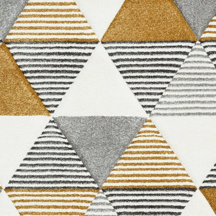 Think Rugs brooklyn brk15 grey yellow Grey, Yellow Living Room  Rug.