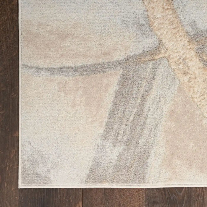 Nourison brushstrokes bsk01 beige grey Grey Living Room  Rug.