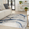 Nourison brushstrokes bsk02 grey navy Blue, Grey, Navy Living Room  Rug.