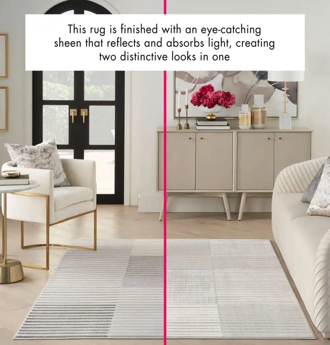 Nourison brushstrokes bsk04 silver grey Grey Living Room  Rug.