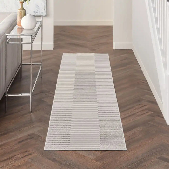 Nourison brushstrokes bsk04 silver grey Grey Living Room  Rug.