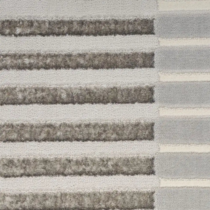 Nourison brushstrokes bsk04 silver grey Grey Living Room  Rug.