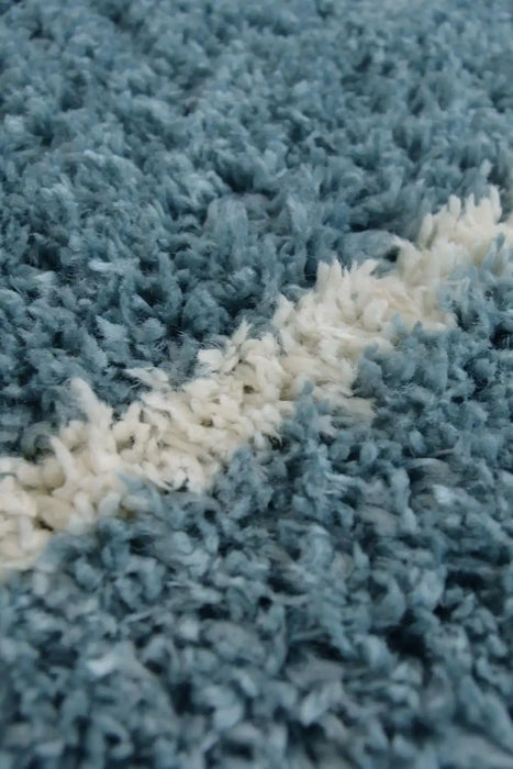 Homemaker snug melrose bubbles blue Blue, Teal Living Room Geometric Rug.