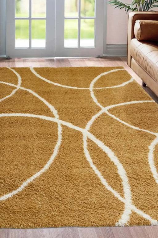 Homemaker snug melrose bubbles yellow Yellow Living Room Geometric Rug.