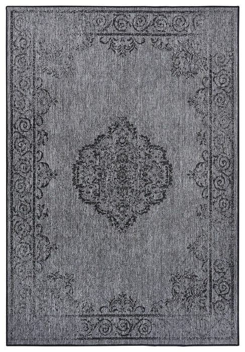 NorthRugs twin supreme cebu night silver Grey, Black Living Room Striped Rug.